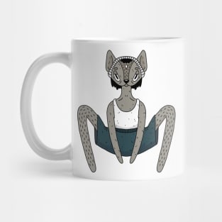 80s gym cat Mug